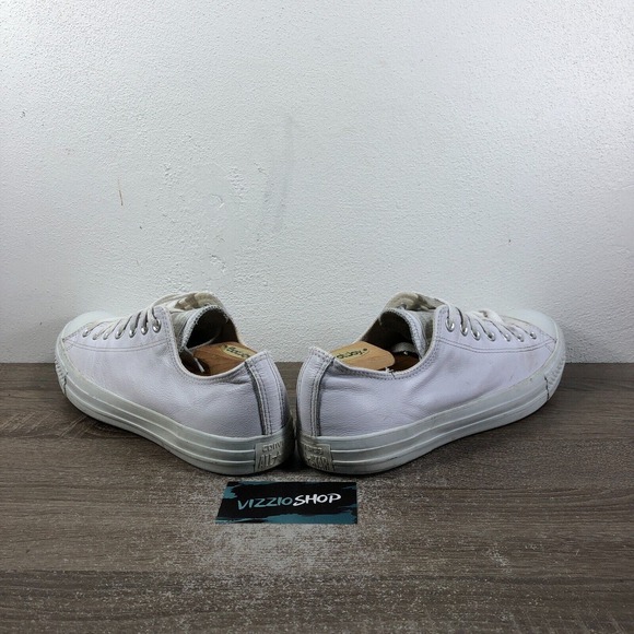 Converse CTAS Leather Ox Low Top Lace Up White Open Sneakers Men's 10.5 1T866 - Picture 4 of 8